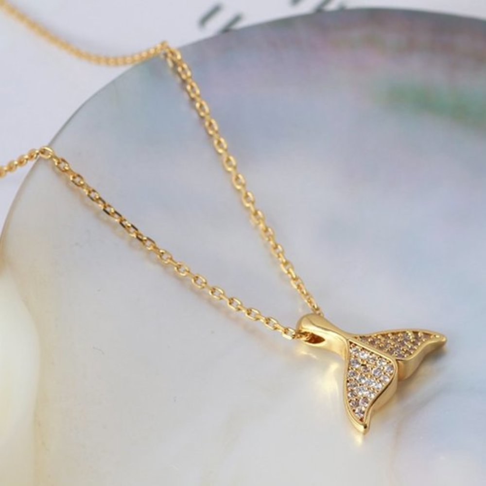 Kate Spade Whale Tails Pave Mini Pendant Necklace
